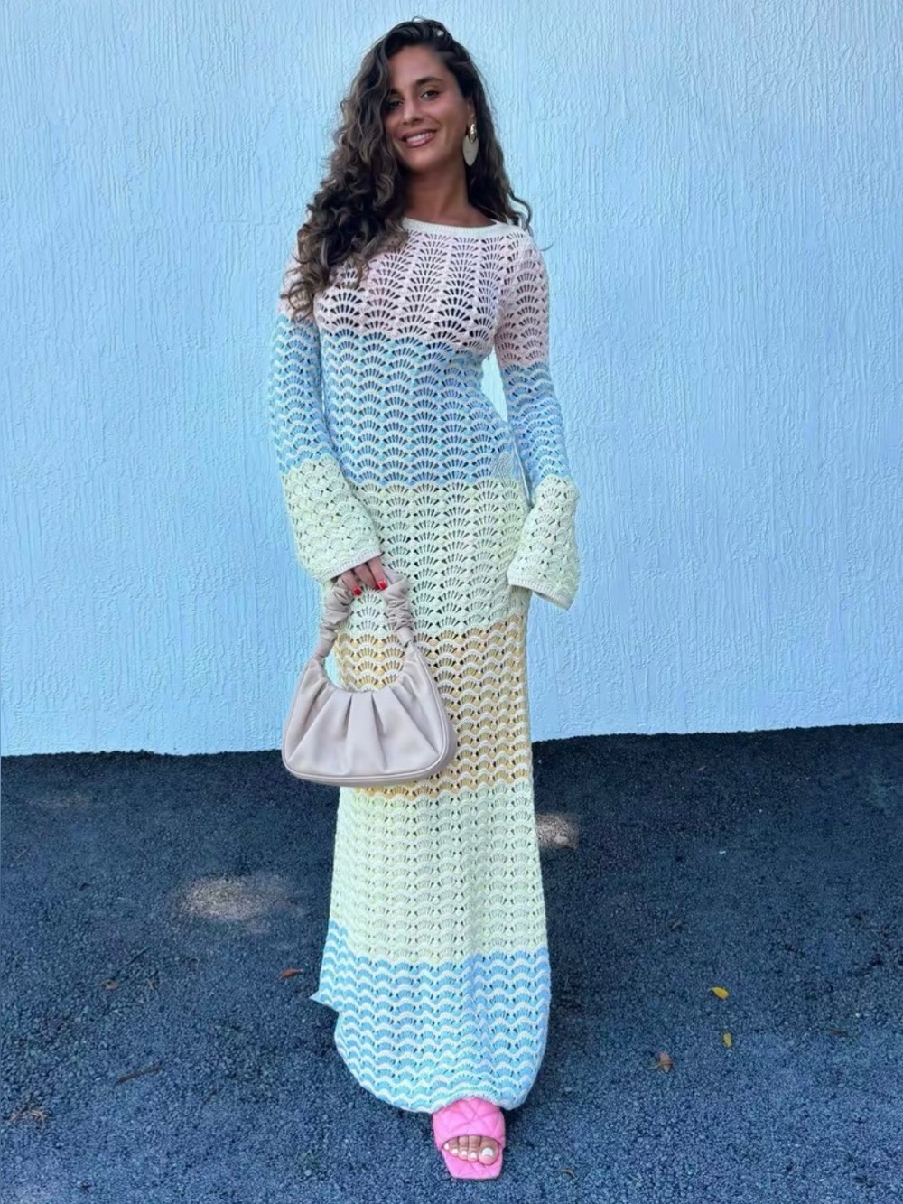NWT ✨ Lovers & Friends Emera Crochet Maxi Dress
